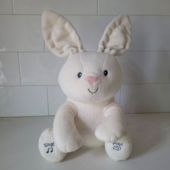 Gund Baby Flora the Bunny 12" Animated Peek-A-Boo Singing Plush Toy Tested Works - Picture 12 of 13